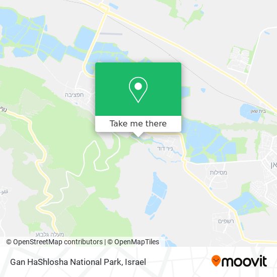 Gan HaShlosha National Park map