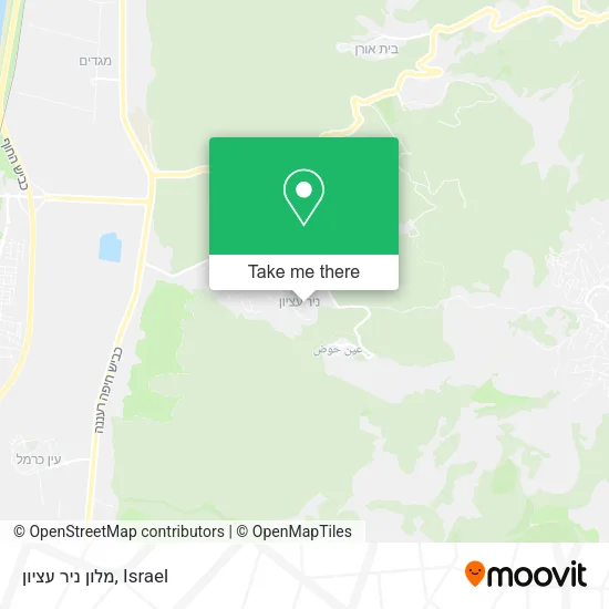 Карта מלון ניר עציון
