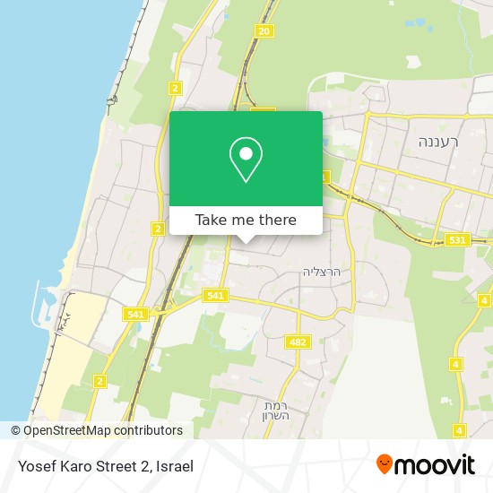 Yosef Karo Street 2 map