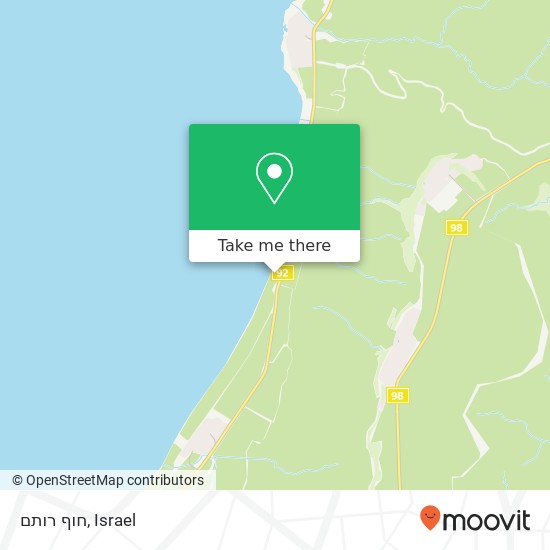 חוף רותם map