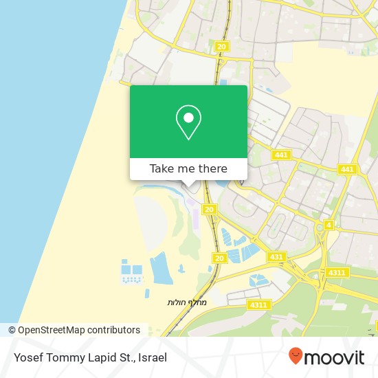 Карта Yosef Tommy Lapid St.