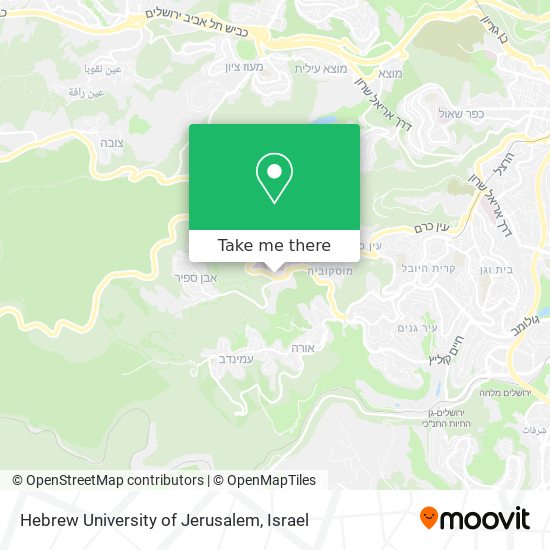 Hebrew University of Jerusalem map