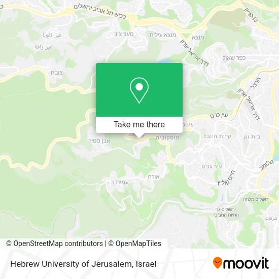 Карта Hebrew University of Jerusalem