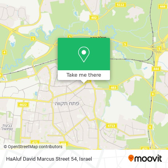 HaAluf David Marcus Street 54 map