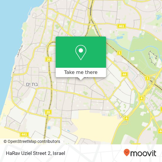 HaRav Uziel Street 2 map