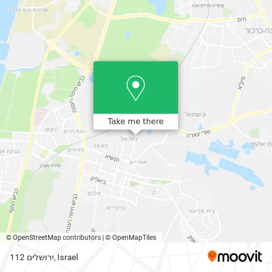 Карта ירושלים 112