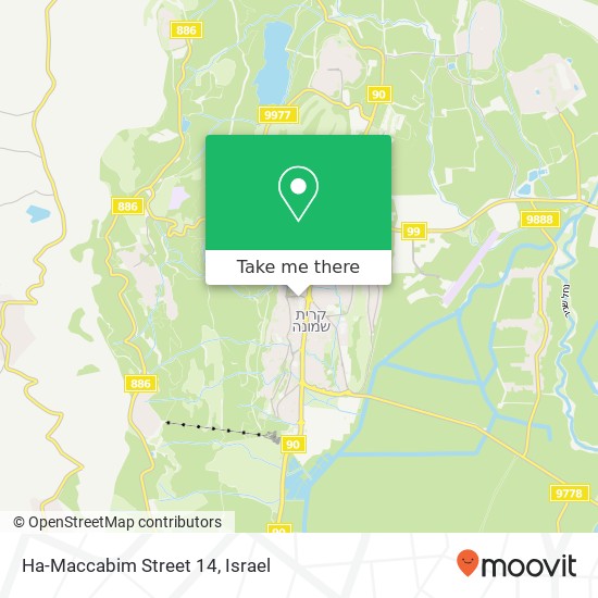 Карта Ha-Maccabim Street 14