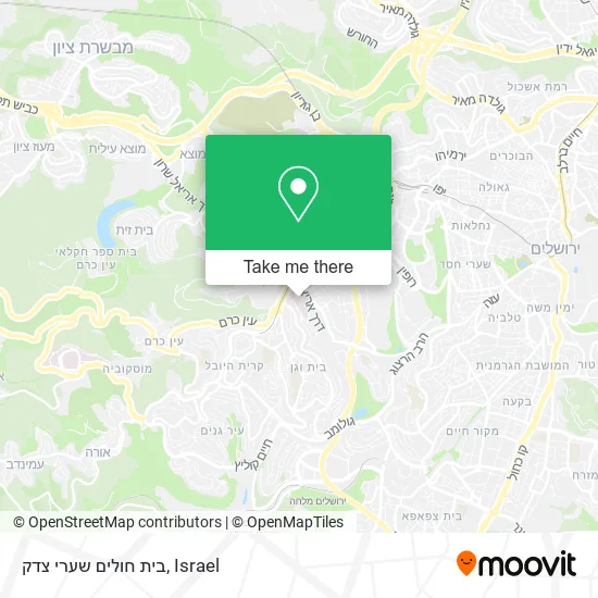 Карта בית חולים שערי צדק