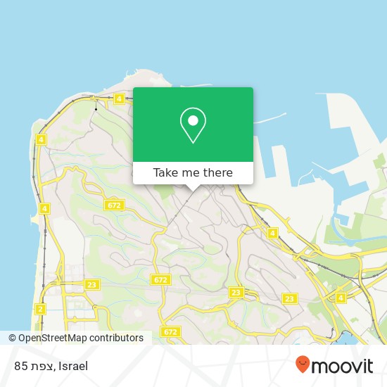 צפת 85 map