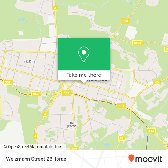 Карта Weizmann Street 28
