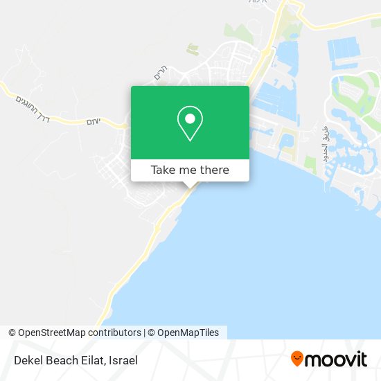 Dekel Beach Eilat map