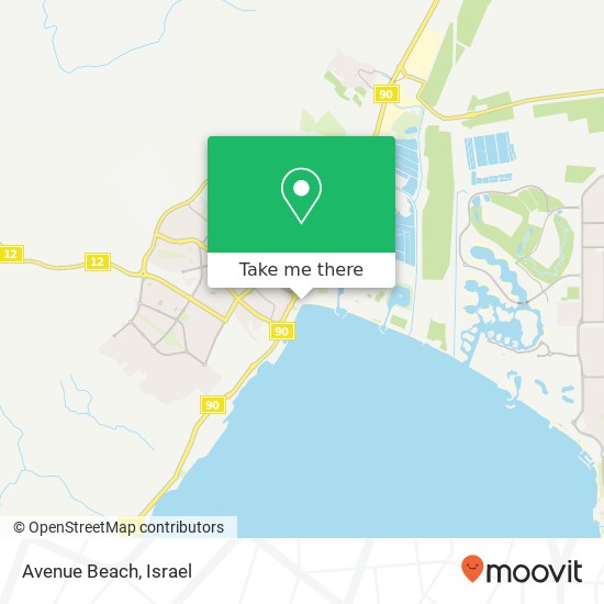 Avenue Beach, דרך פעמי השלום אילת, 88000 ישראל map