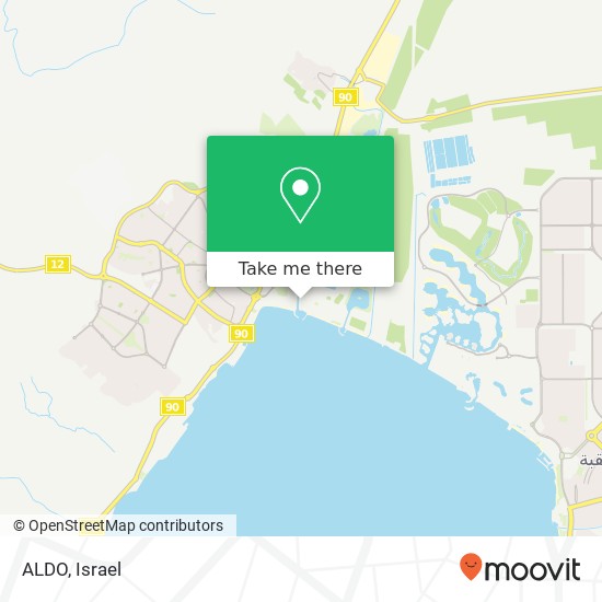 ALDO, המים אילת, 88000 map