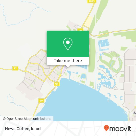 News Coffee, אילת, 88000 map