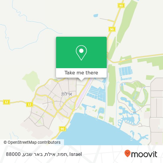 תפוז, אילת, באר שבע, 88000 map