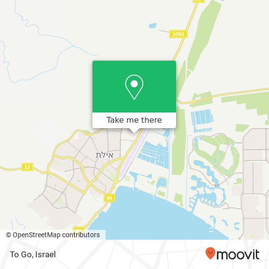 To Go, אילת, 88000 map