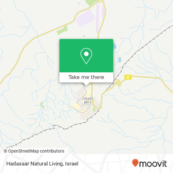 Карта Hadasaar Natural Living, הר בוקר 6 מצפה רמון, 80600