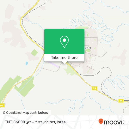 TNT, דימונה, באר שבע, 86000 map