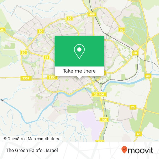 Карта The Green Falafel, ההסתדרות עיר עתיקה, באר שבע, 84208