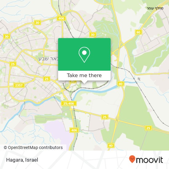Карта Hagara, אזור תעשייה, באר שבע, 84000