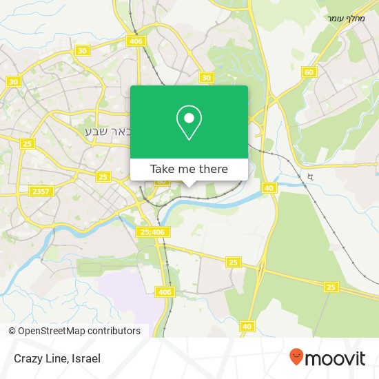 Crazy Line, אזור תעשייה, באר שבע, 84000 map