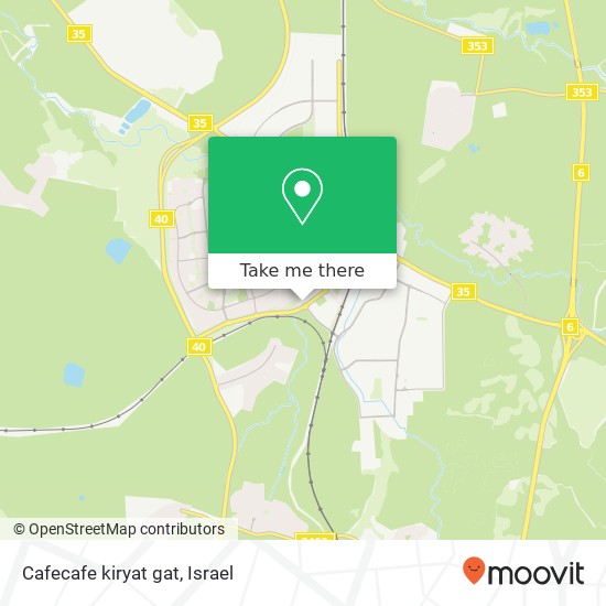 Cafecafe kiryat gat, קרית גת, אשקלון, 82000 map