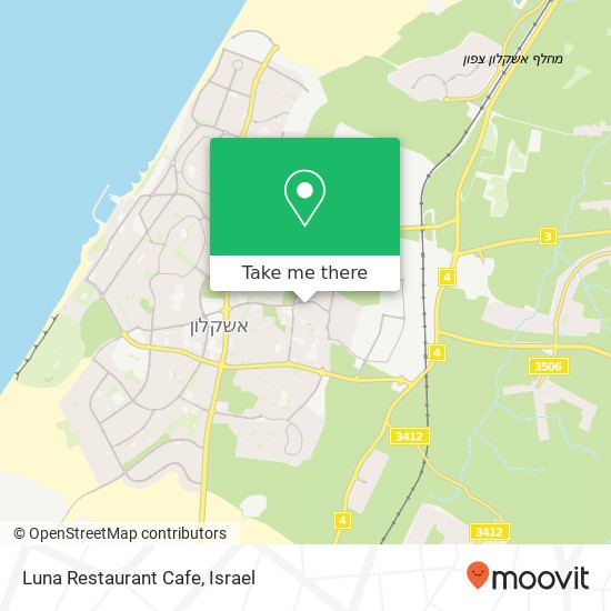 Luna Restaurant Cafe, אלי כהן אשקלון, אשקלון, 78000 map