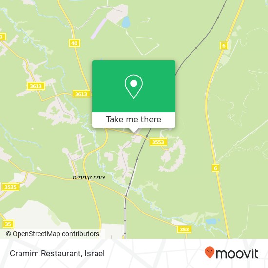 Карта Cramim Restaurant, 3553 ורדון, 79437