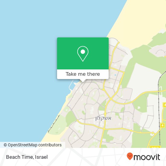 Beach Time, יפה נוף אשקלון, אשקלון, 78000 map