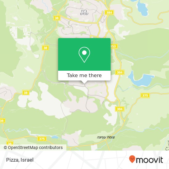 Pizza, נחל קישון בית שמש, ירושלים, 99000 map