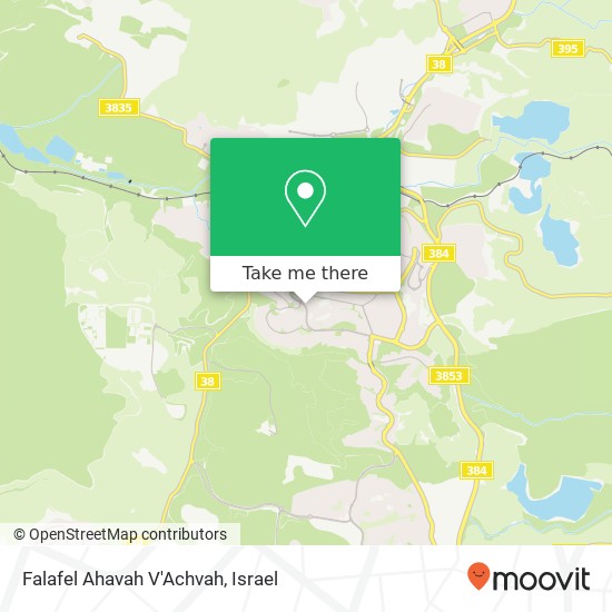 Falafel Ahavah V'Achvah, שדרות הדקל בית שמש, 99000 map