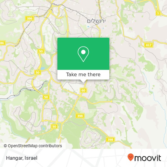 Карта Hangar, דרך בית לחם ירושלים, ירושלים, 90000