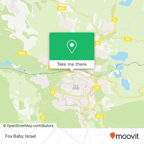 Карта Fox Baby, יגאל אלון 1 בית שמש, ירושלים, 99062