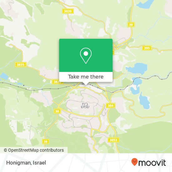 Карта Honigman, בית שמש, ירושלים, 99000