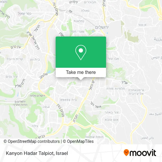 Карта Kanyon Hadar Talpiot