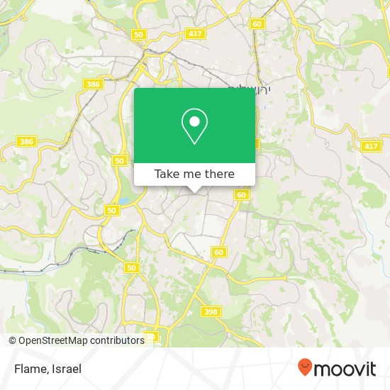 Flame, ירושלים, ירושלים, 90000 map