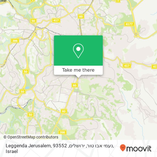 Leggenda Jerusalem, נעמי אבו טור, ירושלים, 93552 map