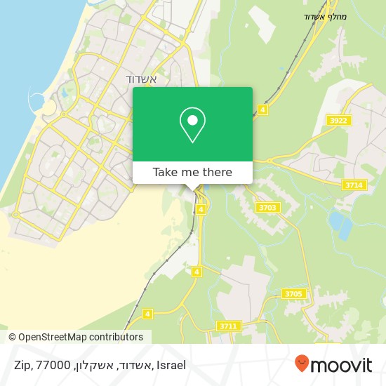 Zip, אשדוד, אשקלון, 77000 map