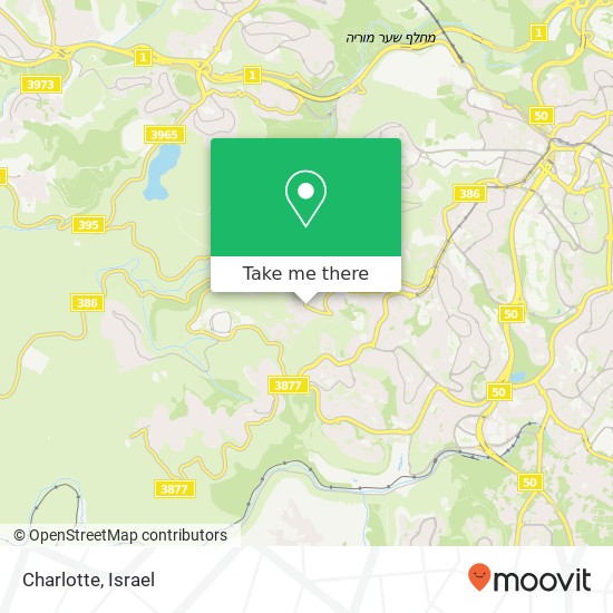 Карта Charlotte, עין כרם ירושלים, ירושלים, 90000
