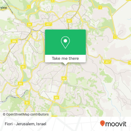 Fiori - Jerusalem, אבו טור, ירושלים, 90000 map