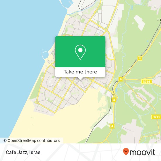 Карта Cafe Jazz, אשדוד, אשקלון, 77000