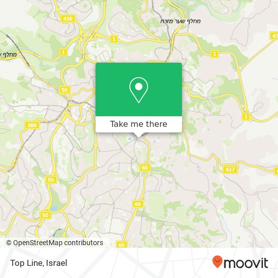 Top Line, ממילא ירושלים, ירושלים, 90000 map