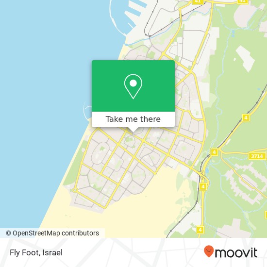 Карта Fly Foot, כיכר אילן רמון אשדוד, אשקלון, 77000