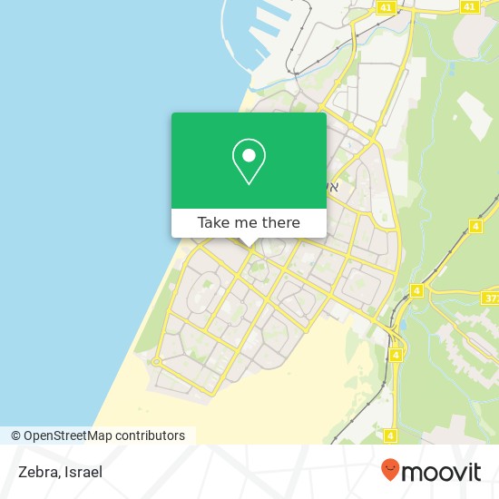 Карта Zebra, דרך מנחם בגין אשדוד, אשקלון, 77000