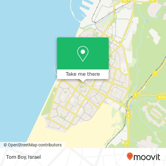 Карта Tom Boy, דרך מנחם בגין אשדוד, אשקלון, 77000
