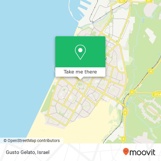 Gusto Gelato, דרך מנחם בגין אשדוד, אשקלון, 77000 map