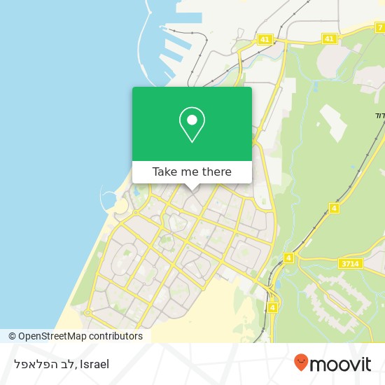 Карта לב הפלאפל, יהודה הלוי אשדוד, אשקלון, 77000
