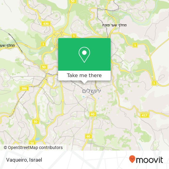 Карта Vaqueiro, הנביאים ירושלים, ירושלים, 95141