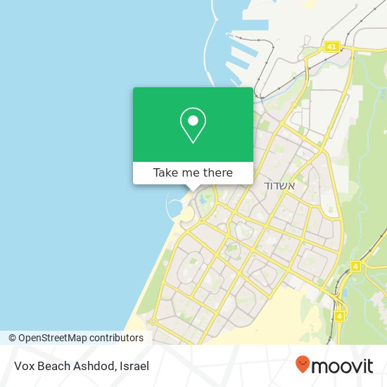 Карта Vox Beach Ashdod