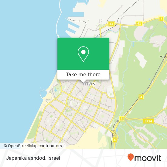 Japanika ashdod, שמואל הנגיד רובע ה, אשדוד, 77506 map